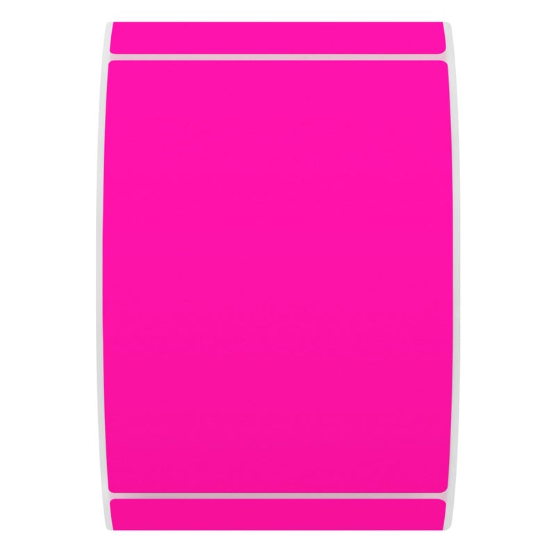 Hybsk 2x3 Inch 300pcs Fluorescent Pink Sticker Rectangle Blank Color Coding Neon Labels for Office Organization Shipping Warehouse Labeling (Fluorescent Pink) - Image 2